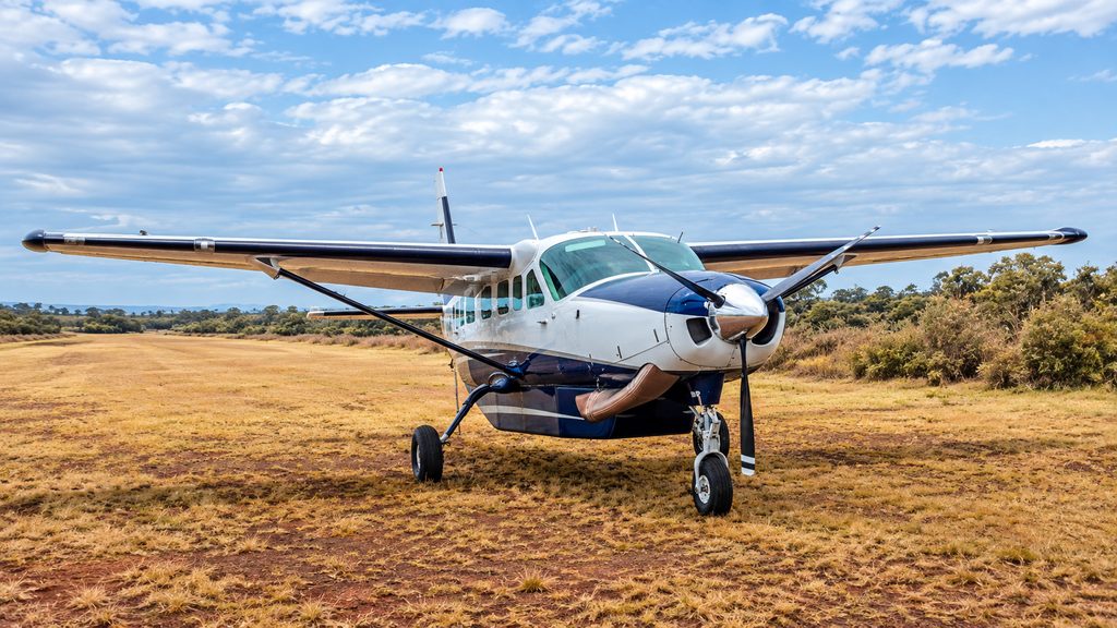 Cessna Grand Caravan on a Uganda airstrip